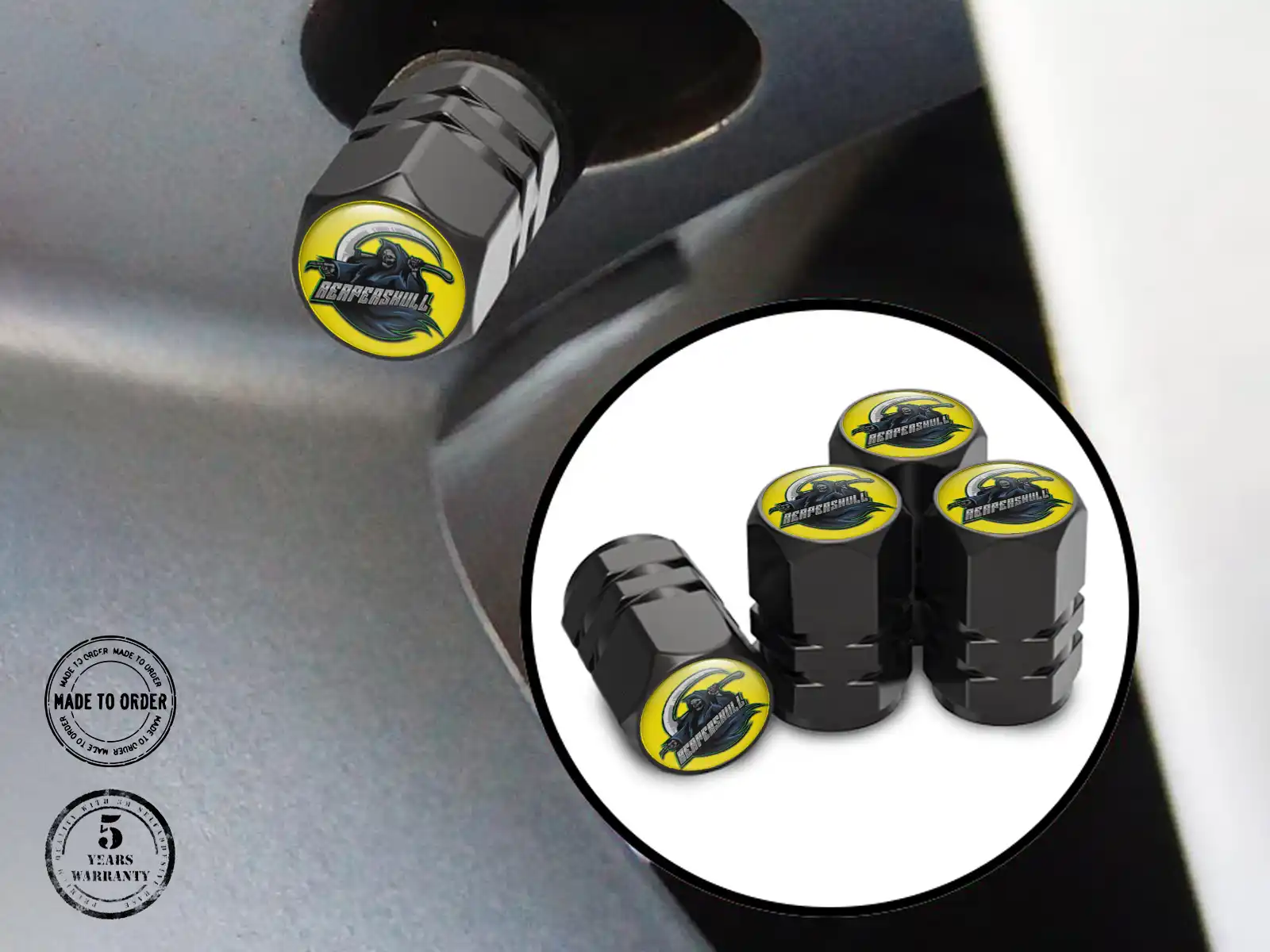 Wheel Valve Caps Bicycle Pro Edition Style
